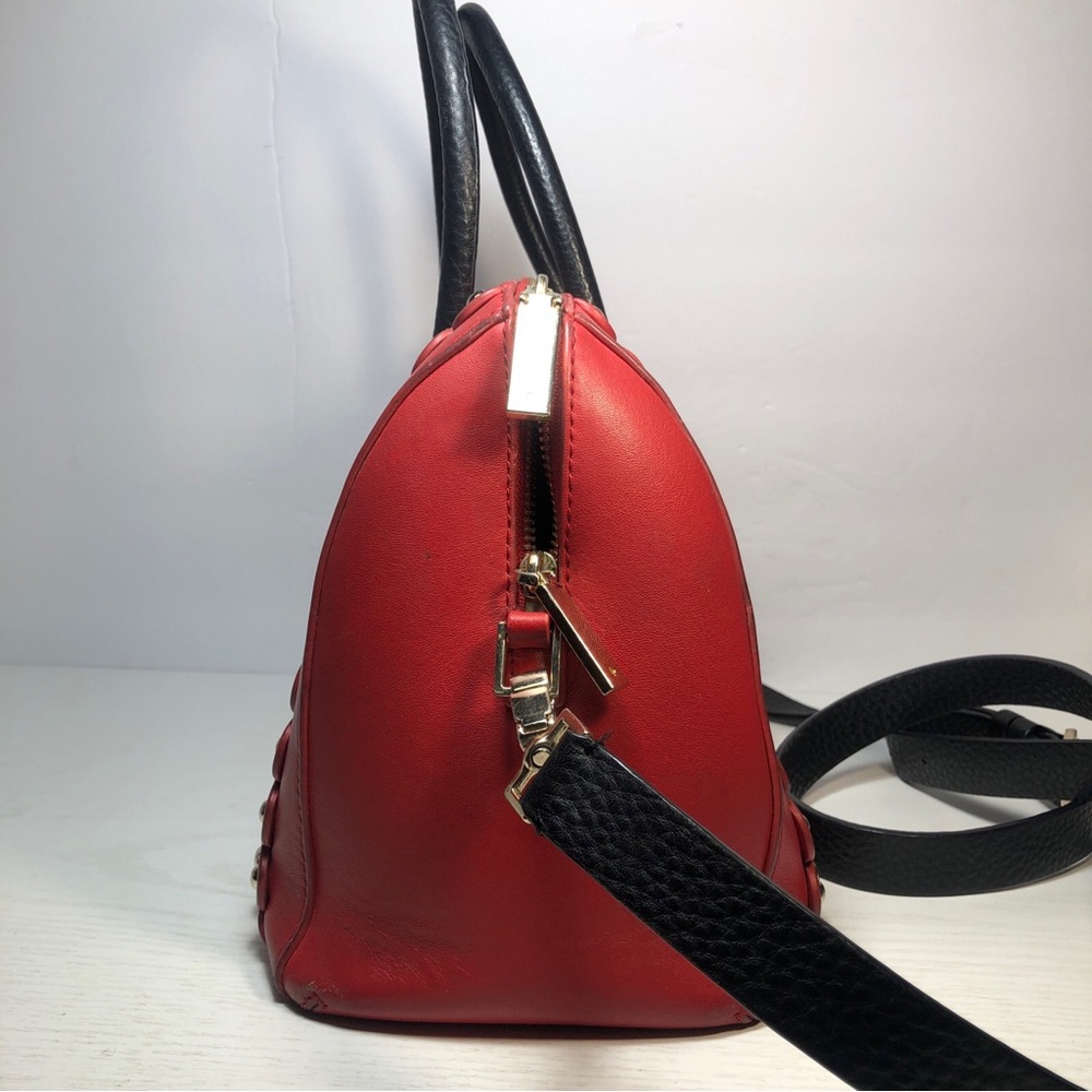 Kate Spade Madison Avenue Stewart Red Carpet Leather Studded Mega Lane Rare Bag - Picture 4 of 15